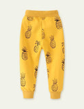 Pineapple Print Long Sports Pants - CCMOM