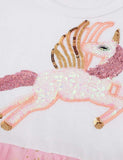 Sequined Unicorn Mesh Dress - CCMOM