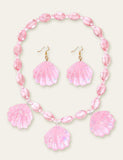 Shell Mermaid Necklace and Earrings Set - CCMOM