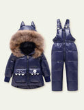 Solid Color Glossy down Jacket Suit - CCMOM