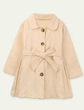 Solid color trench coat