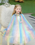 Toddler & Kids Girl Mesh Sequins Party Cape