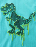 Toddler Boy Dinosaur Embroidered 100% Cotton T-shirt - CCMOM