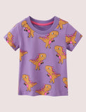 Toddler Boy Dinosaur Full Print 100% Cotton T-shirt