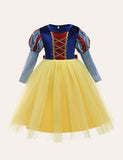 Toddler Girl Snow White Mesh Party Dress
