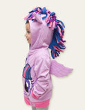 Toddler Rainbow Unicorn Wings Hooded Zip Jacket - CCMOM