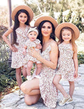 V-neck Floral Family Matching Dress - CCMOM